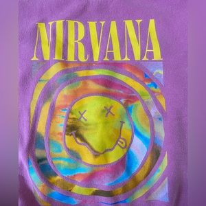 NIRVANA pink crewneck URBAN OUTFITTERS
